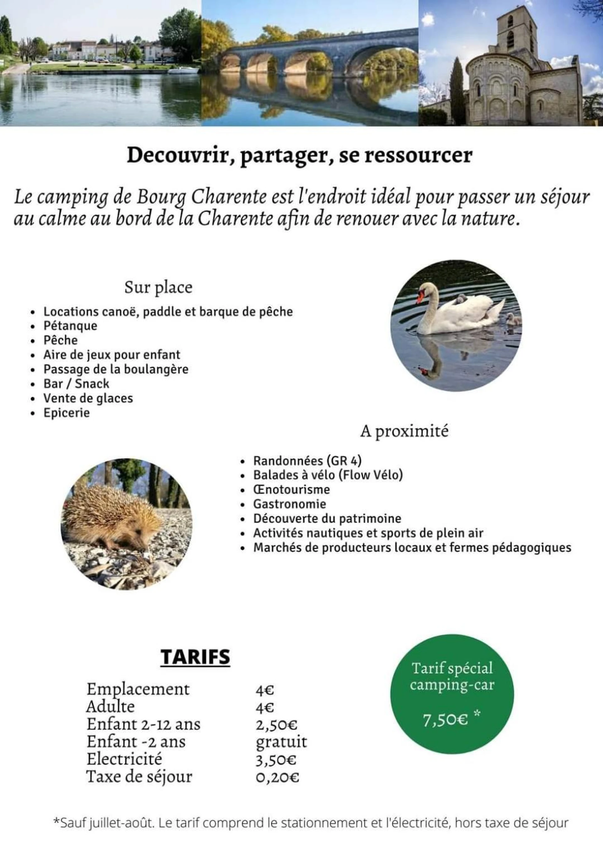Lieu convivial pour un séminaire d'entreprise à Camping de Bourg Charente - Bourg-Charente - En savoir plus 