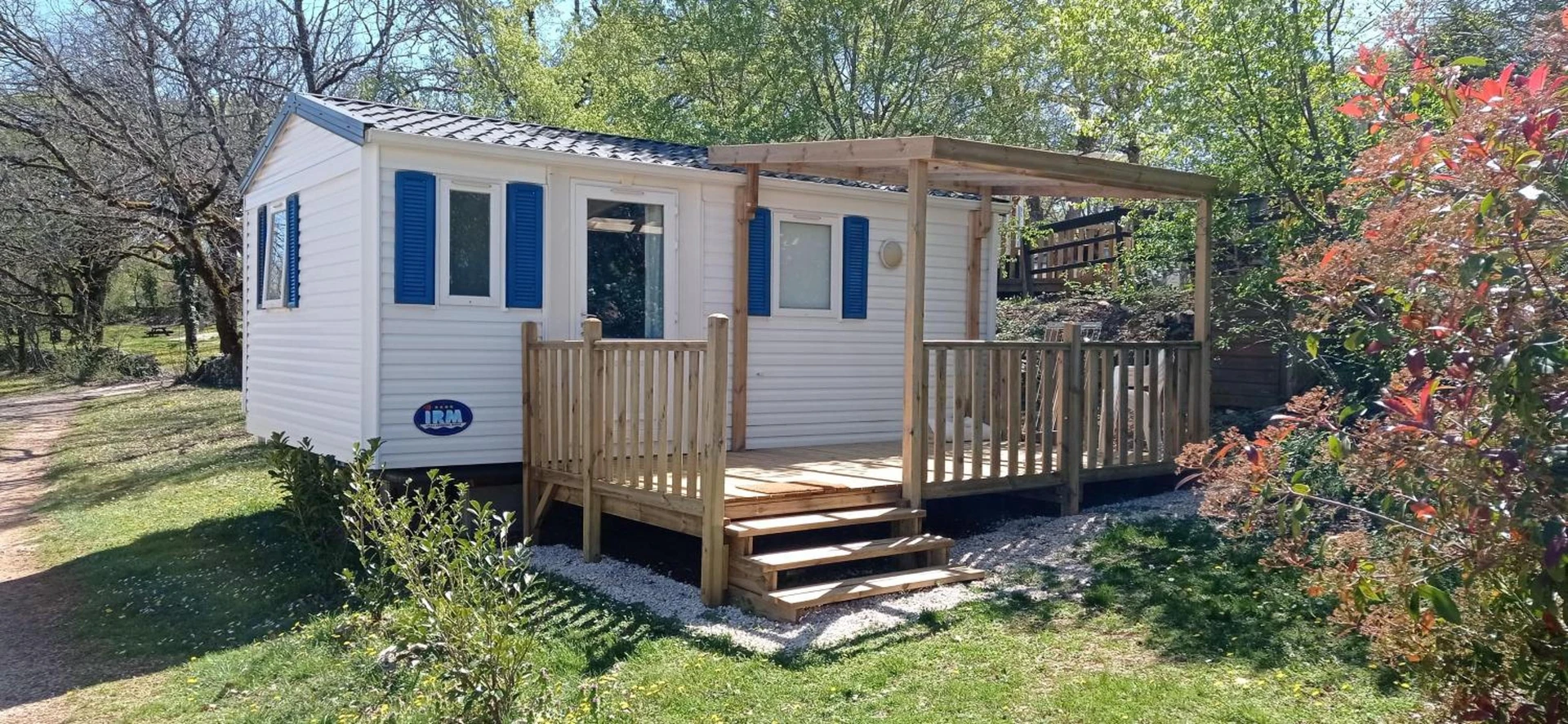 Organiser un séminaire d'entreprise : CAMPING LE BEL AIR- Mobil home le laurier à limogne-en-quercy
