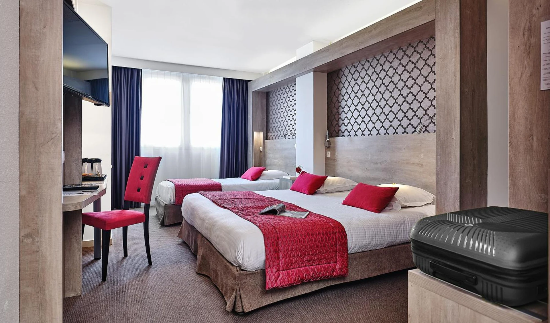 Chambre disponible pour un séminaire d'entreprise à Logis Hôtel Restaurant Aloe - Les Herbiers