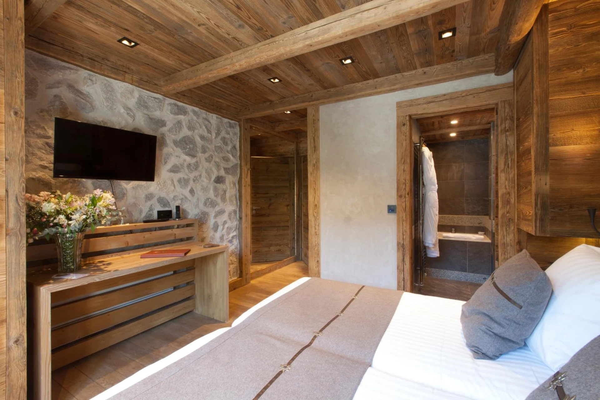 Chambre disponible pour un séminaire d'entreprise à Au Coin Du Feu - Megève