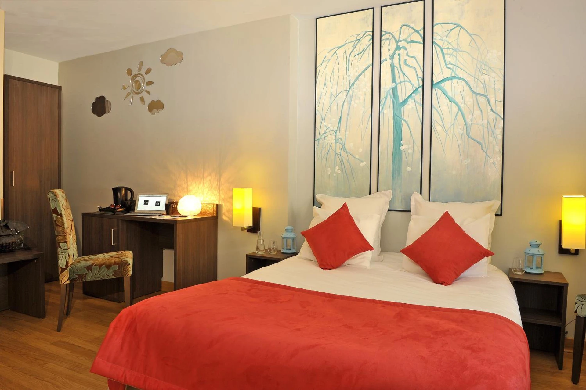 Chambre disponible pour un séminaire d'entreprise à Hotel O2B Aux Berges de Brocéliande - La Destrousse