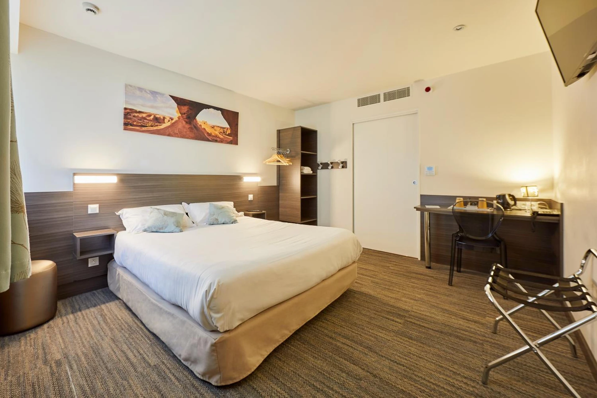 Chambre disponible pour un séminaire d'entreprise à Hôtel Restaurant Bel Air Crevin - Axe Rennes Nantes - Crévin