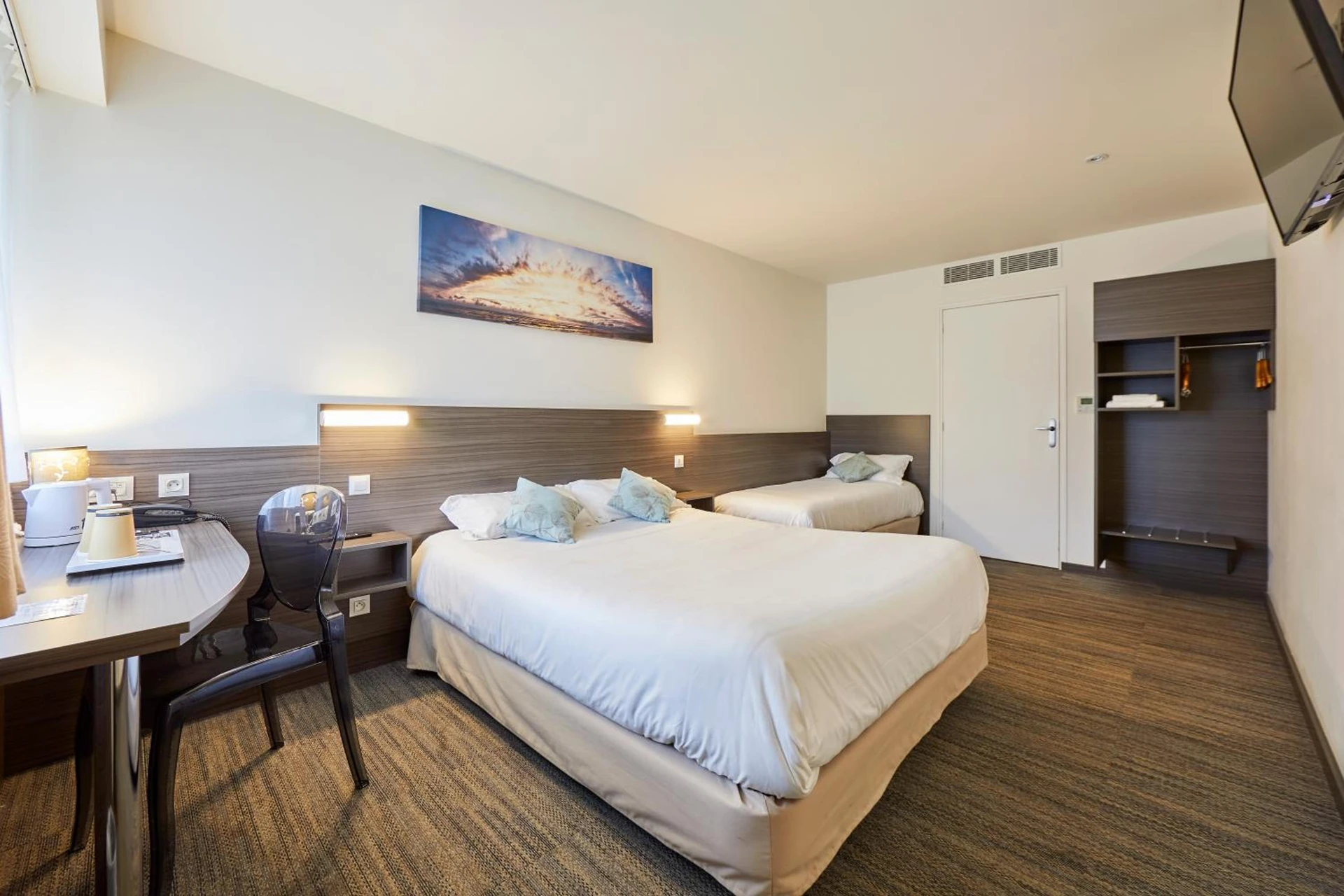 Chambre disponible pour un séminaire d'entreprise à Hôtel Restaurant Bel Air Crevin - Axe Rennes Nantes - Crévin