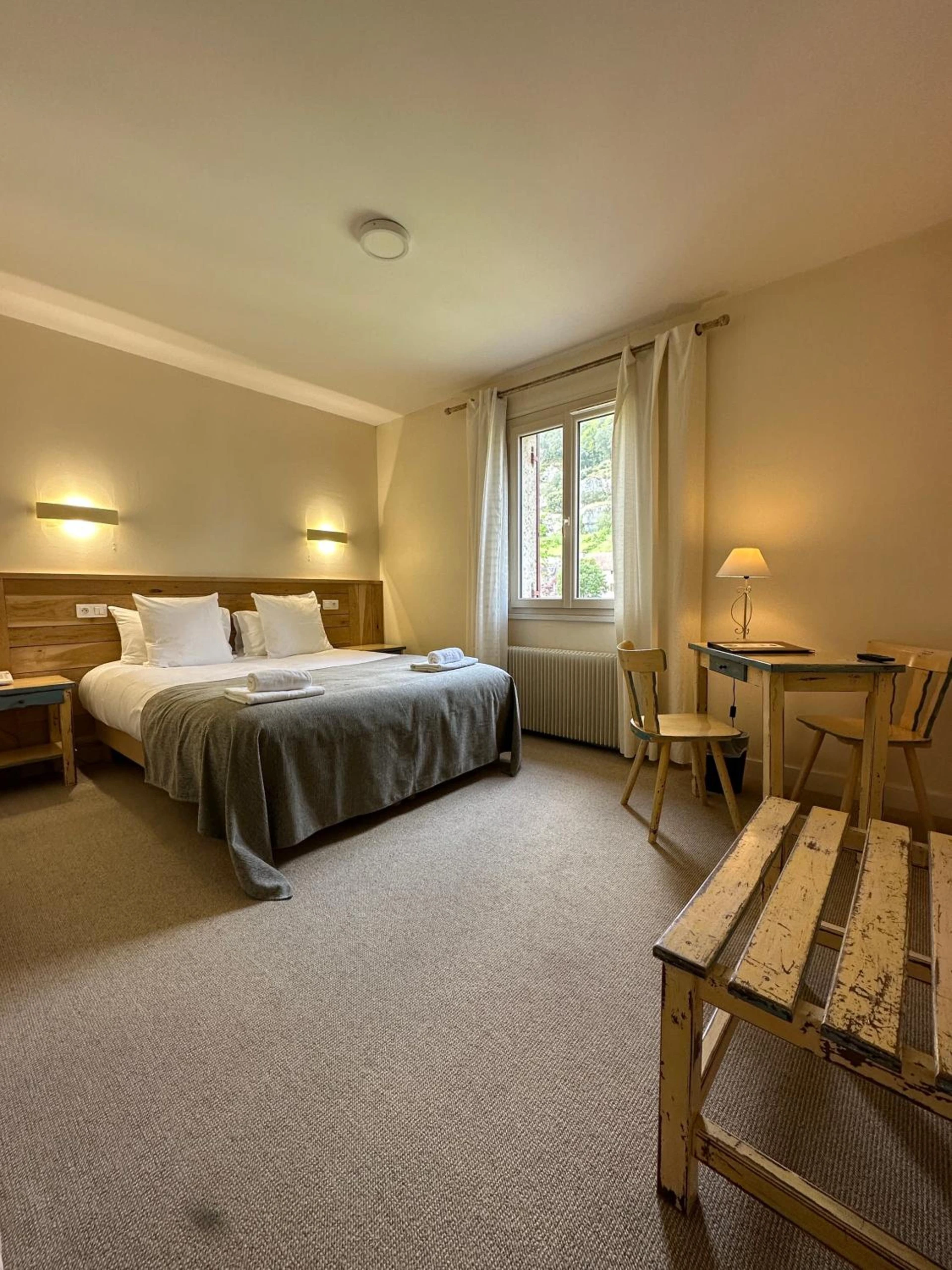 Chambre disponible pour un séminaire d'entreprise à Hôtel des Roches - Climatisation - Les Eyzies-de-Tayac-Sireuil