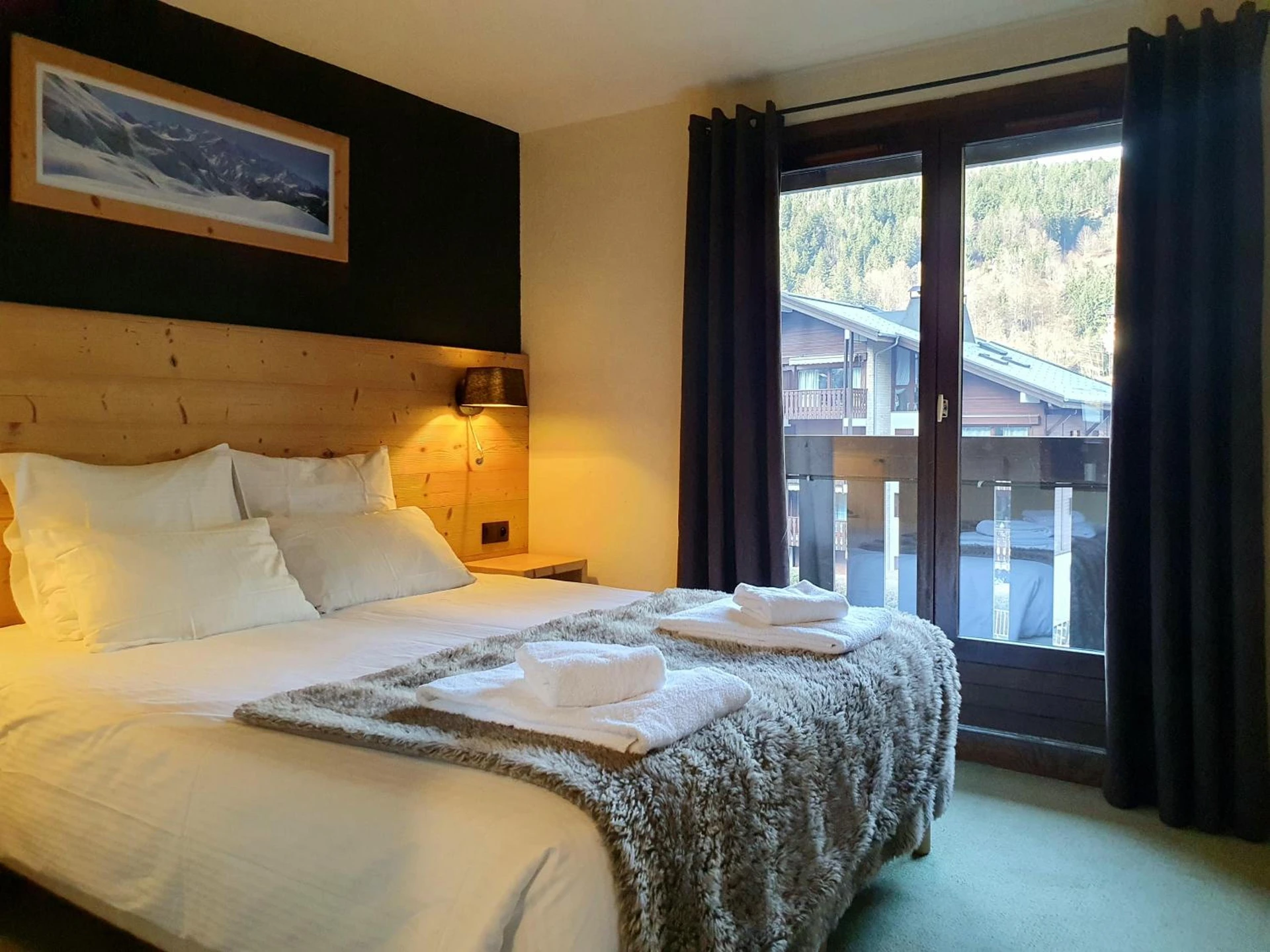 Magnifique chambre pour un séminaire d'entreprise à Chalet Hôtel du Bois - Les Houches