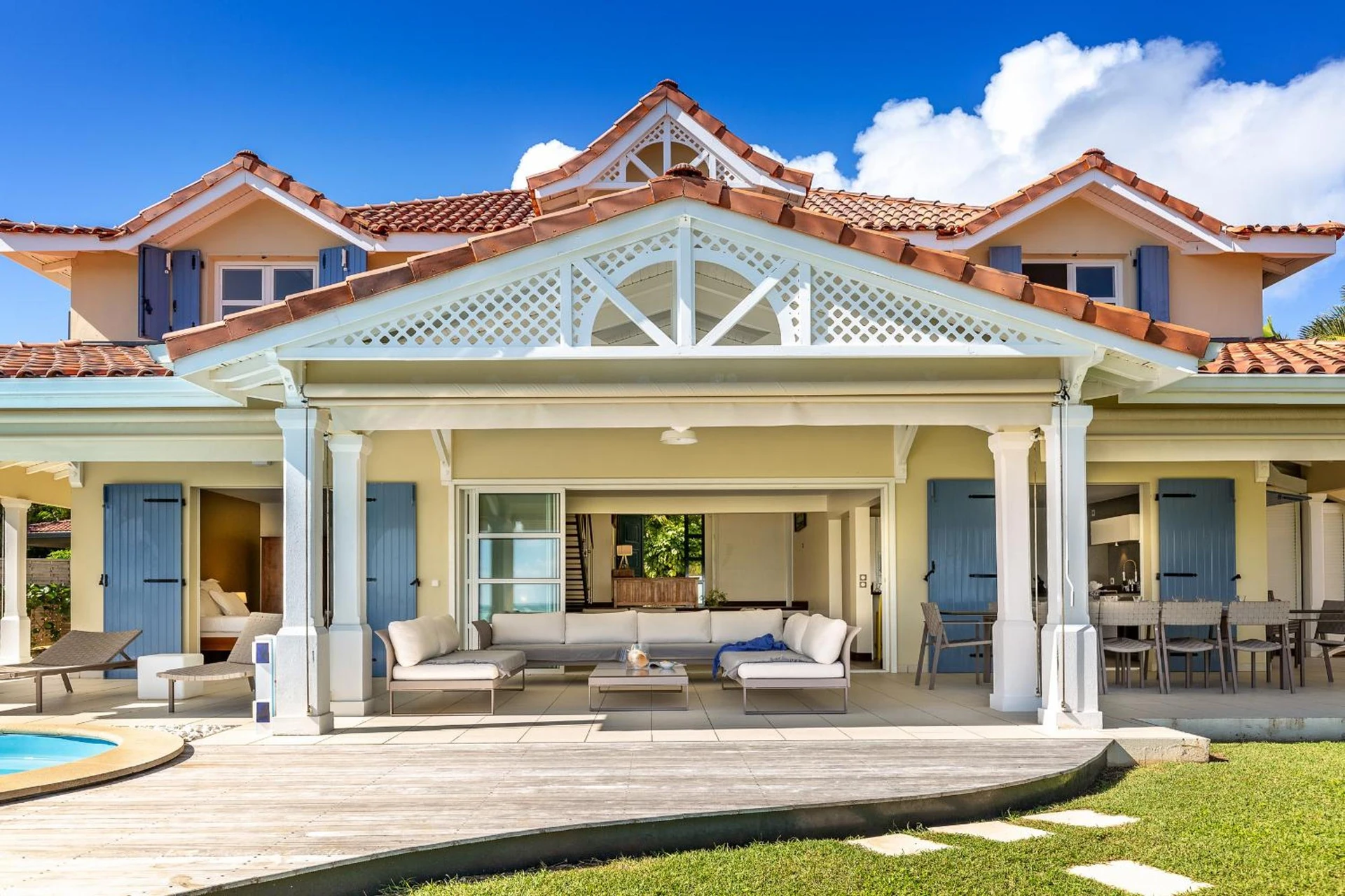 Organiser un séminaire d'entreprise : Villa Marine 5 étoiles sur la plage du lagon à deux pas du golf à saint-francois