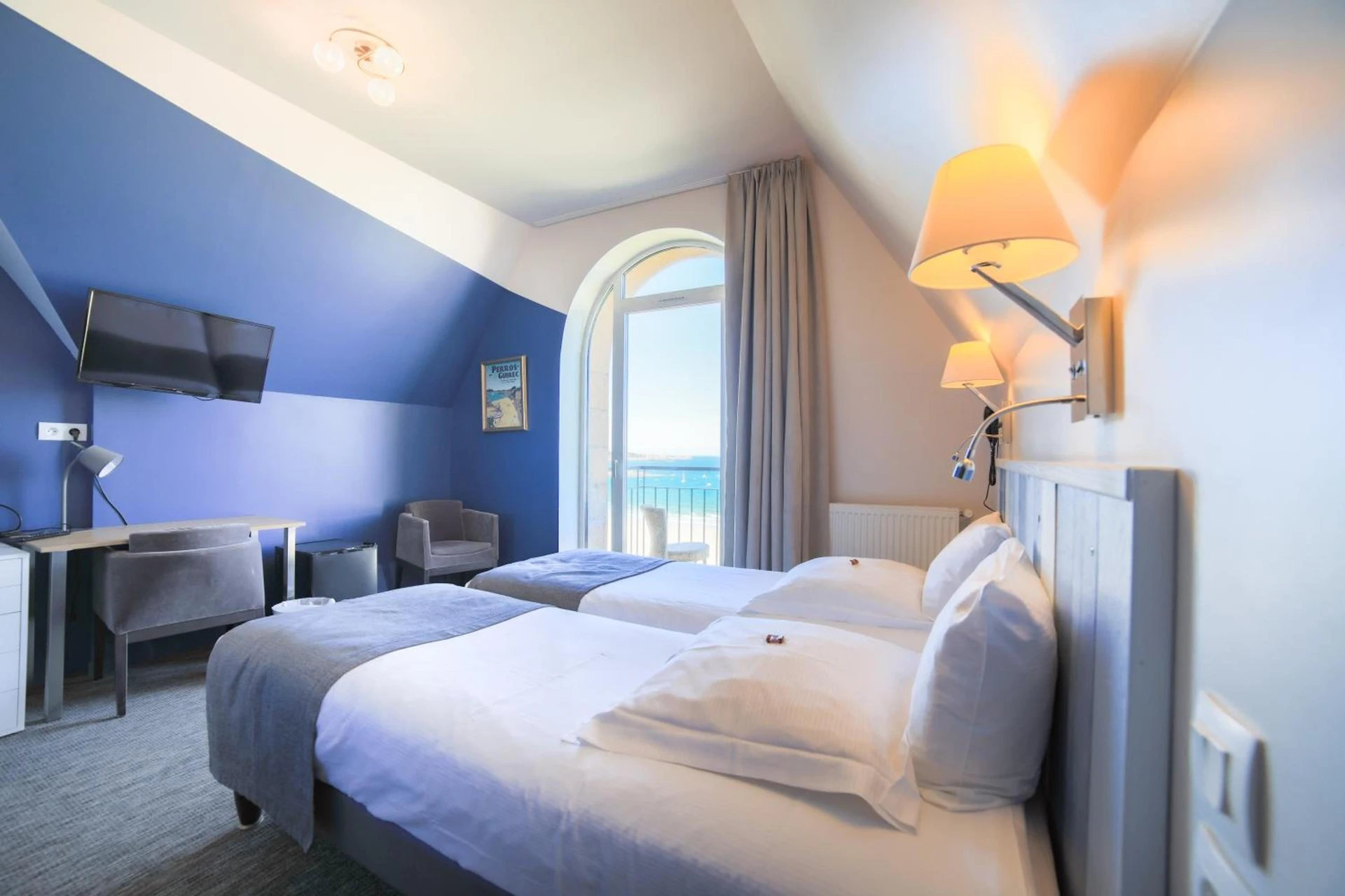Chambre disponible pour un séminaire d'entreprise à Logis Hôtel Ker Mor - Perros-Guirec