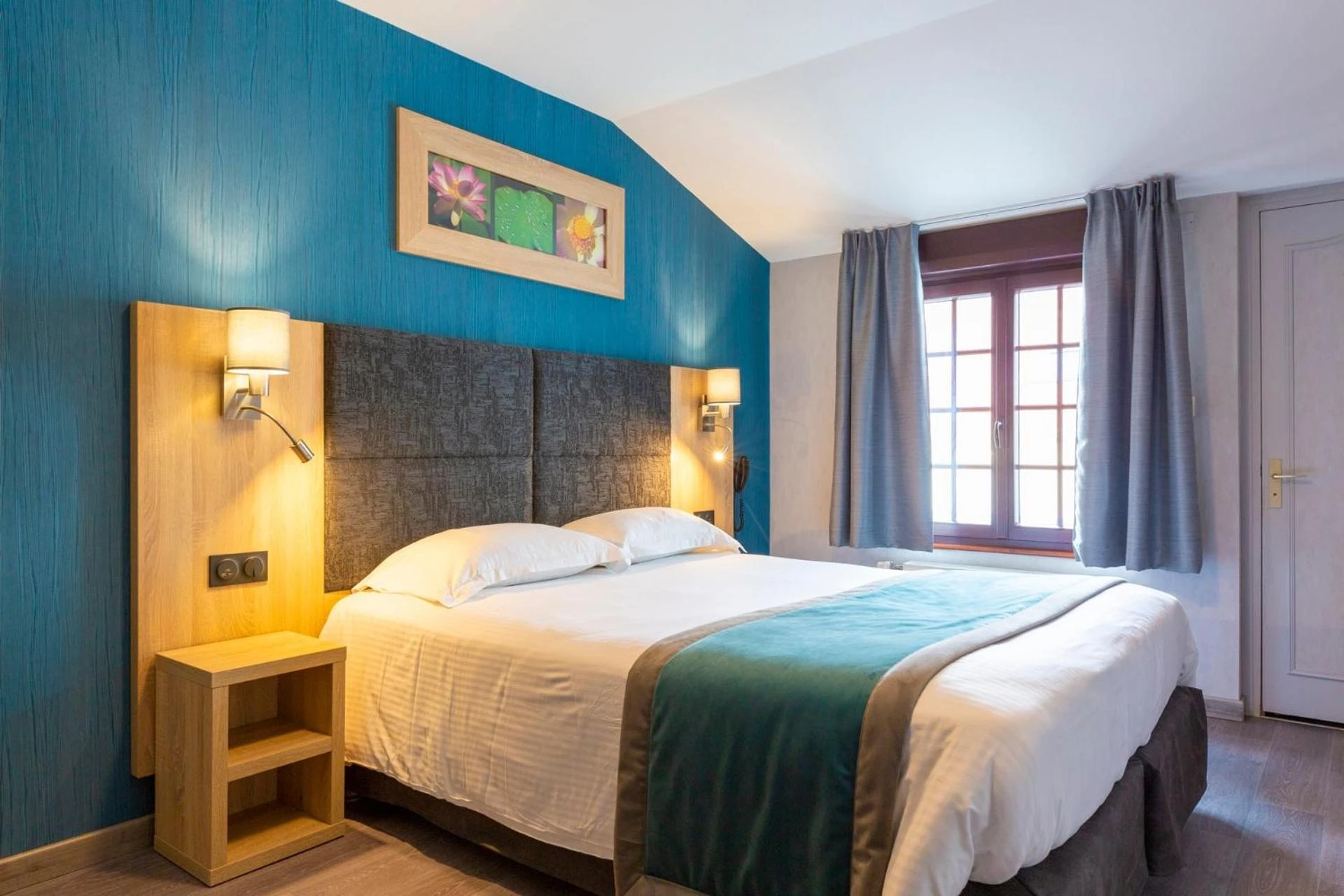 Chambre disponible pour un séminaire d'entreprise à Hôtel L'Escale - Piscine & SPA - Escalles