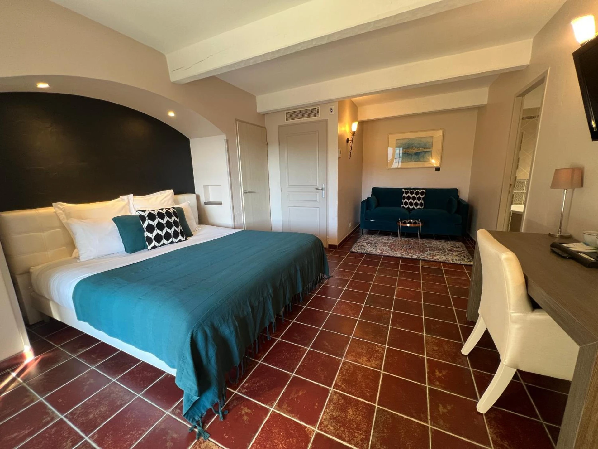 Chambre disponible pour un séminaire d'entreprise à Logis Hôtel Restaurant La Bergerie - Aragon