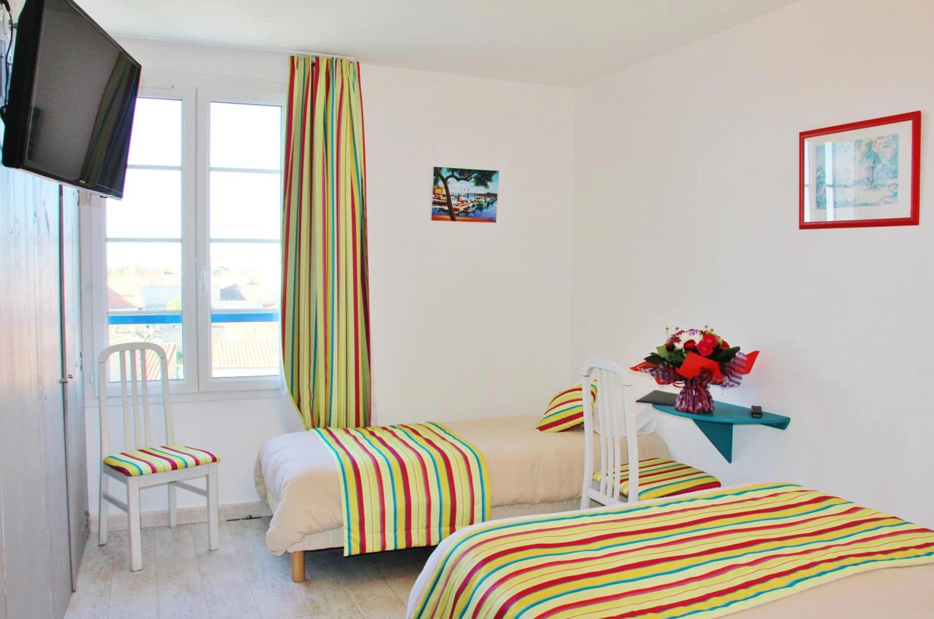 Chambre disponible pour un séminaire d'entreprise à Hotel La Chaudrée - La Brée-les-Bains