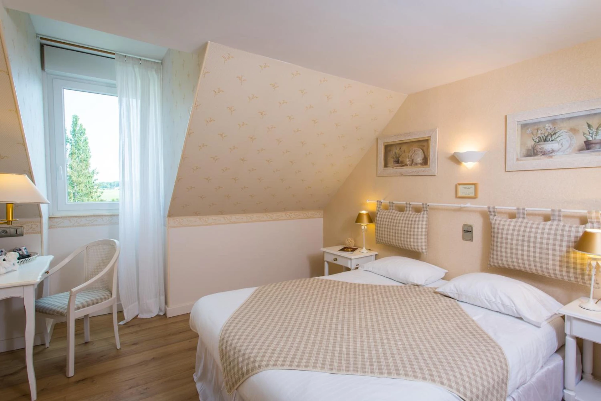 Chambre disponible pour un séminaire d'entreprise à Logis Hôtels Restaurant La Mère Hamard - Semblançay