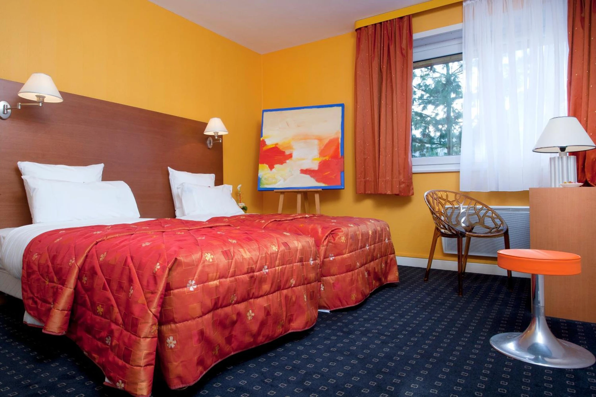 Chambre disponible pour un séminaire d'entreprise à Hôtel Restaurant Logis La Palette - Wettolsheim