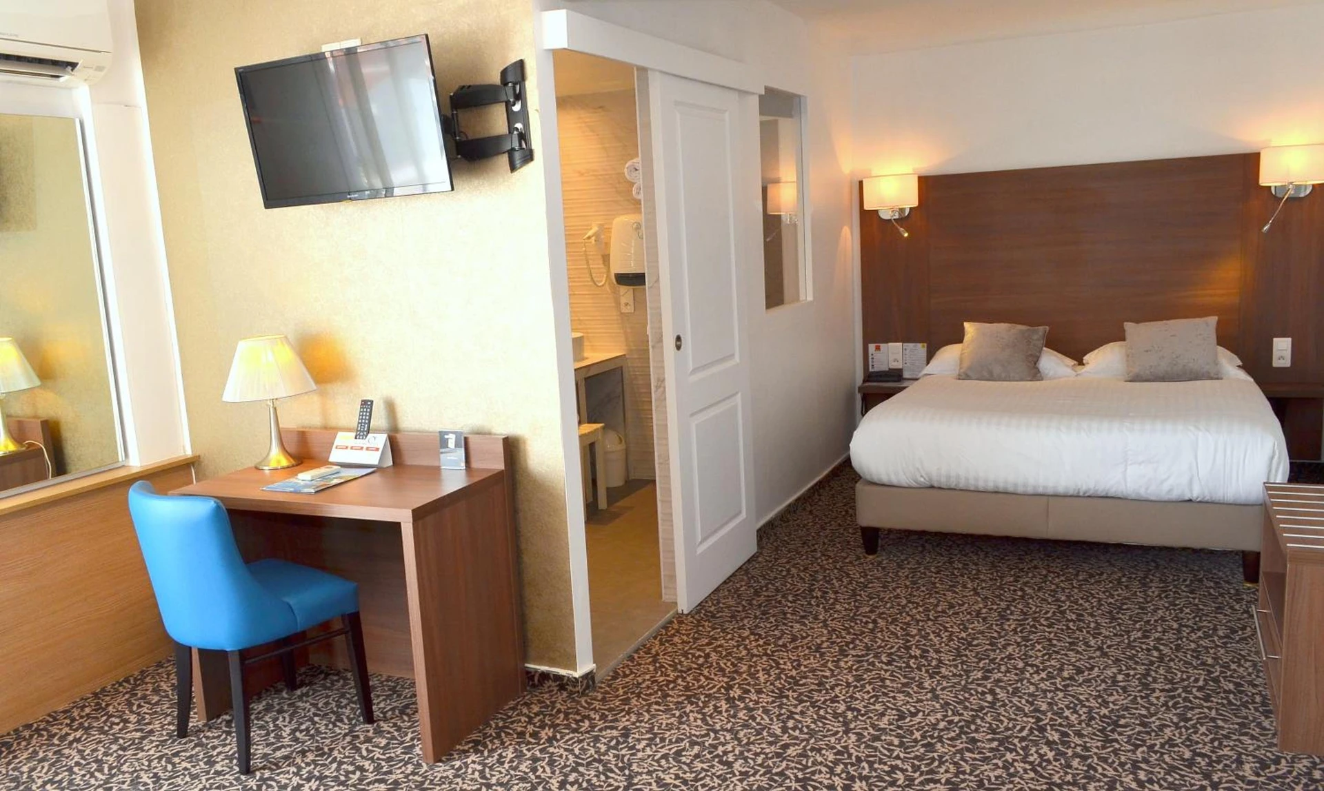 Chambre disponible pour un séminaire d'entreprise à Le Galion Hotel et Restaurant Canet Plage - Logis - Canet-en-Roussillon