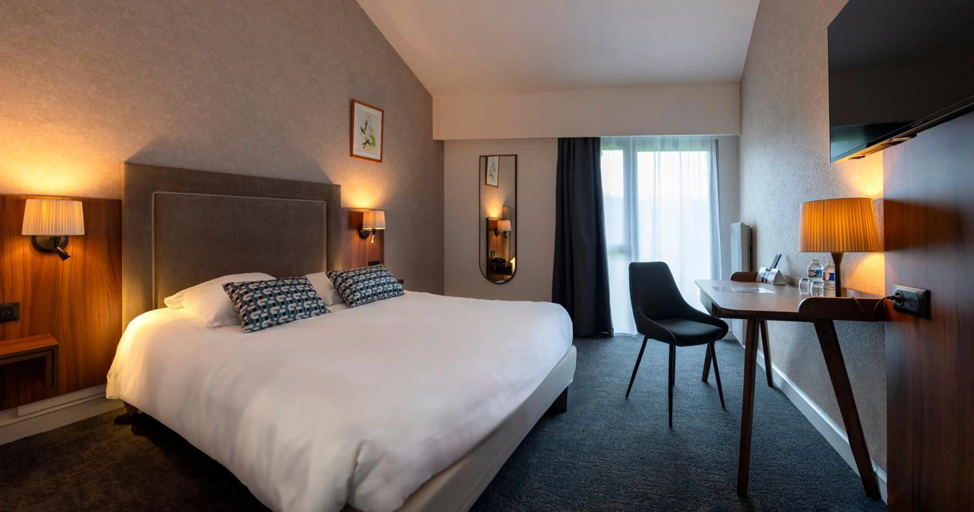 Chambre disponible pour un séminaire d'entreprise à Logis Le Relais Fleuri - Sauvigny-le-Bois