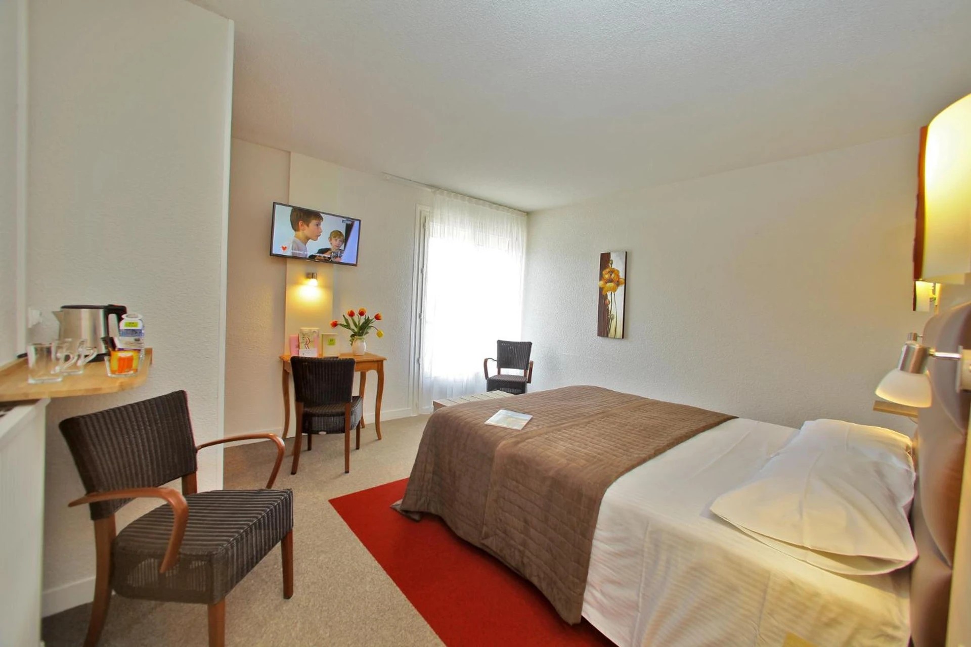 Chambre disponible pour un séminaire d'entreprise à Hotel Restaurant Logis Le Tropicana - Douville