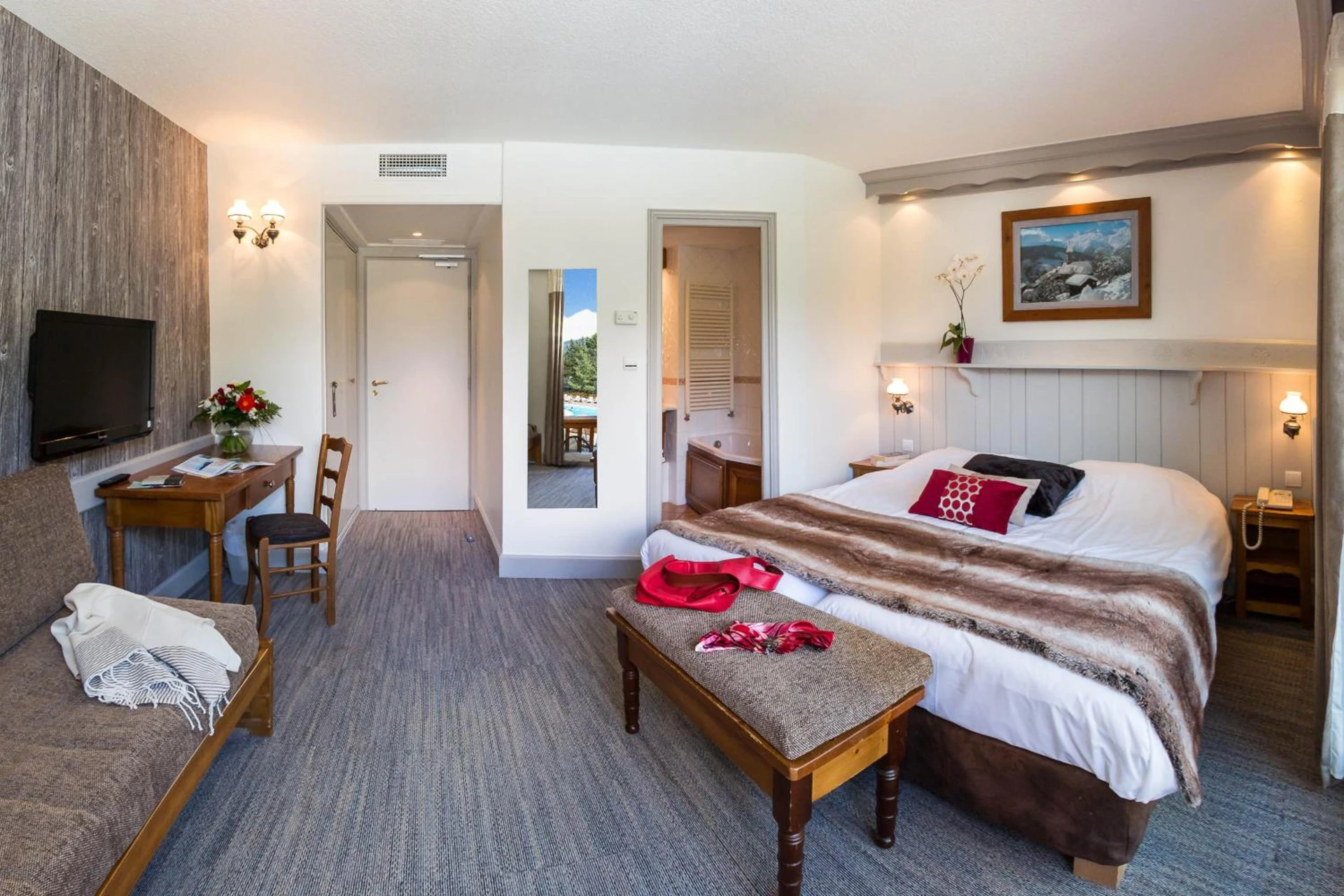 Chambre disponible pour un séminaire d'entreprise à Hôtel & Spa Les Bartavelles - Crots