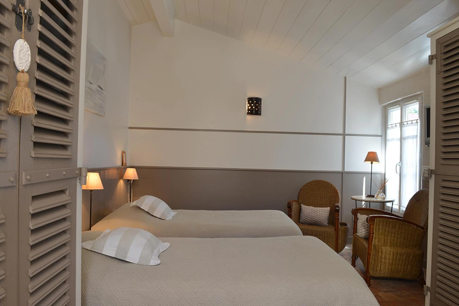 Chambre disponible pour un séminaire d'entreprise à Hotel Les Bois Flottais - Le Bois-Plage-en-Ré
