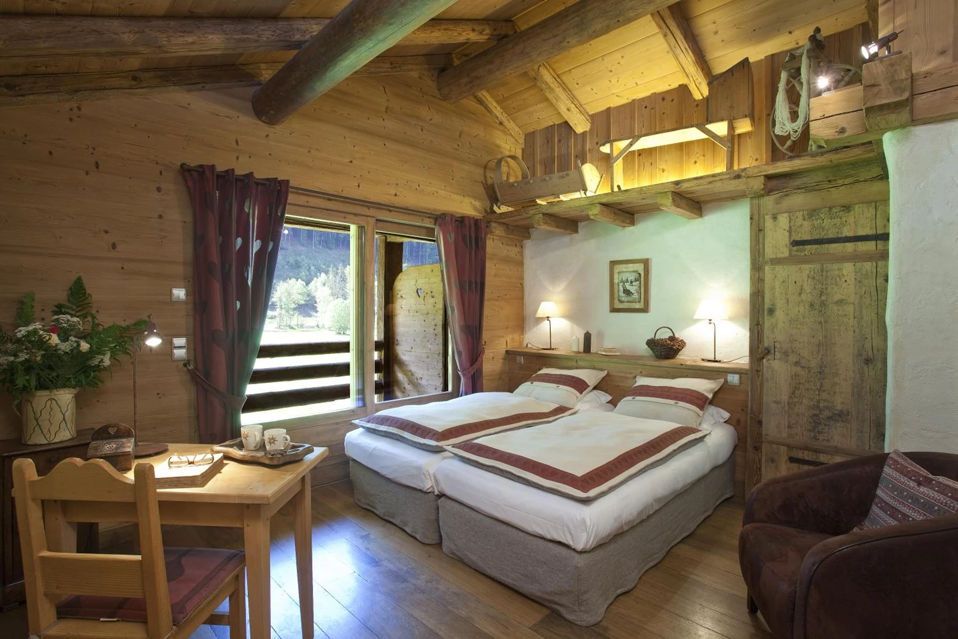 Chambre disponible pour un séminaire d'entreprise à Chalet-Hôtel Les Fermes de Pierre & Anna - Le Grand-Bornand