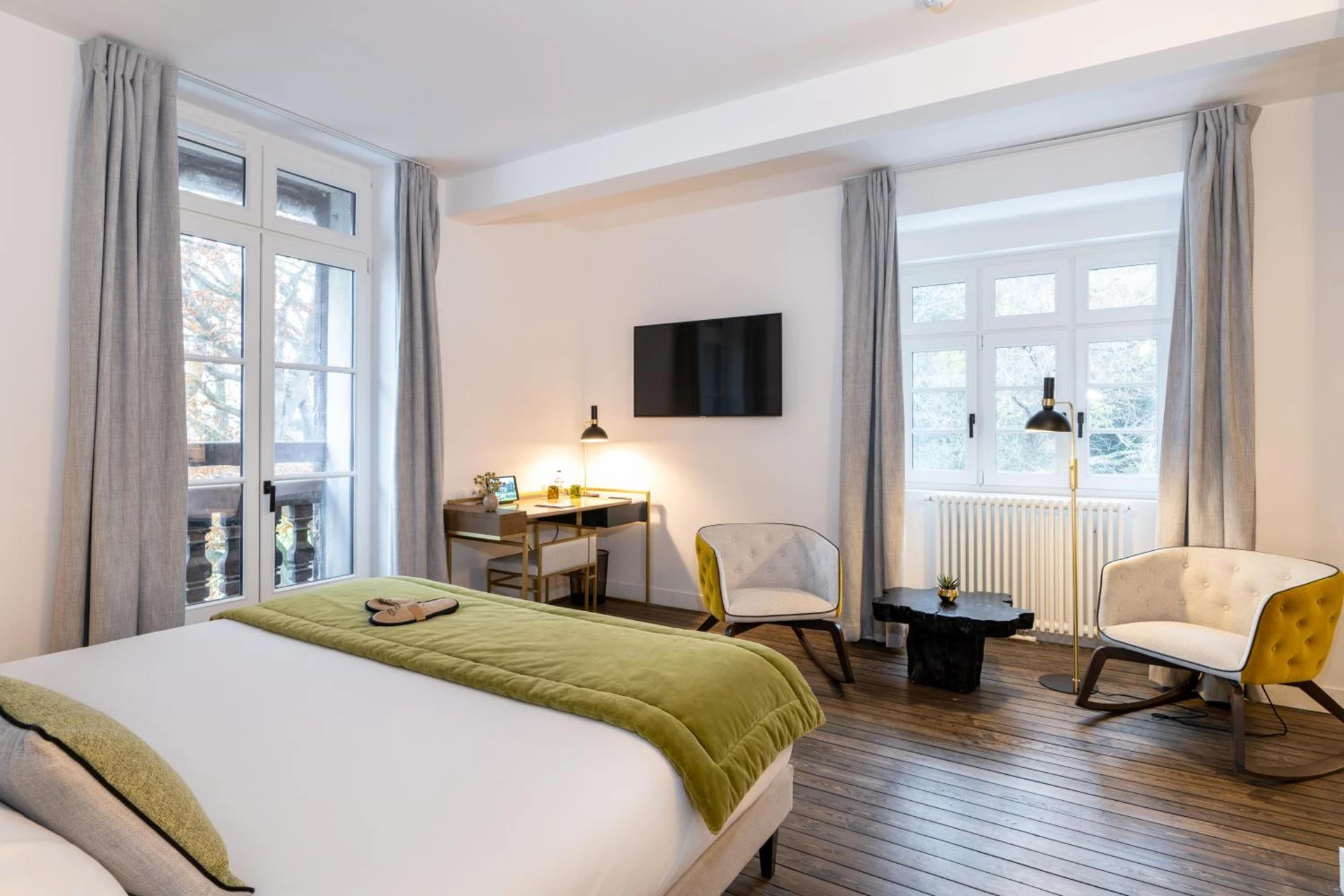 Chambre disponible pour un séminaire d'entreprise à Les Jardins de Coppélia - Pennedepie
