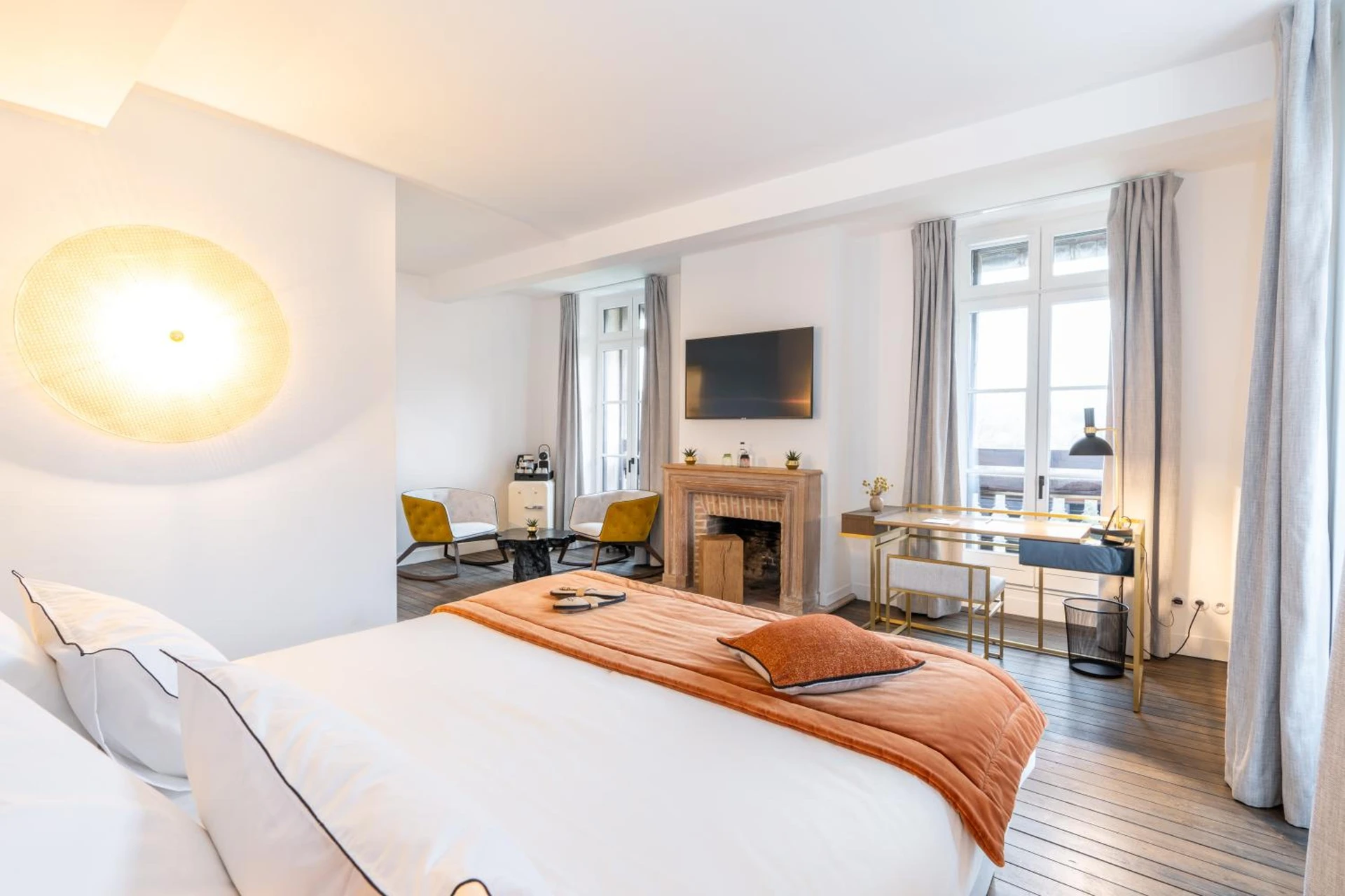 Chambre disponible pour un séminaire d'entreprise à Les Jardins de Coppélia - Pennedepie