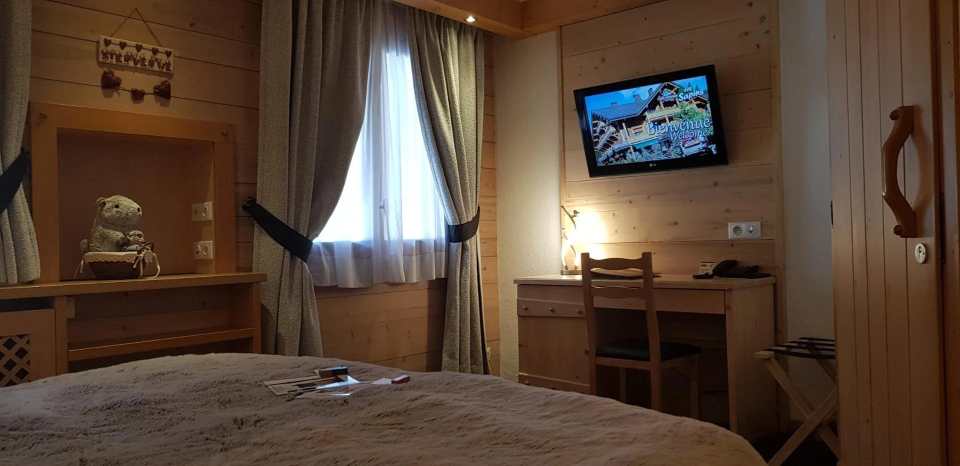 Chambre disponible pour un séminaire d'entreprise à Hôtel Restaurant "Les Sapins" Wellness & Gourmet - Manigod