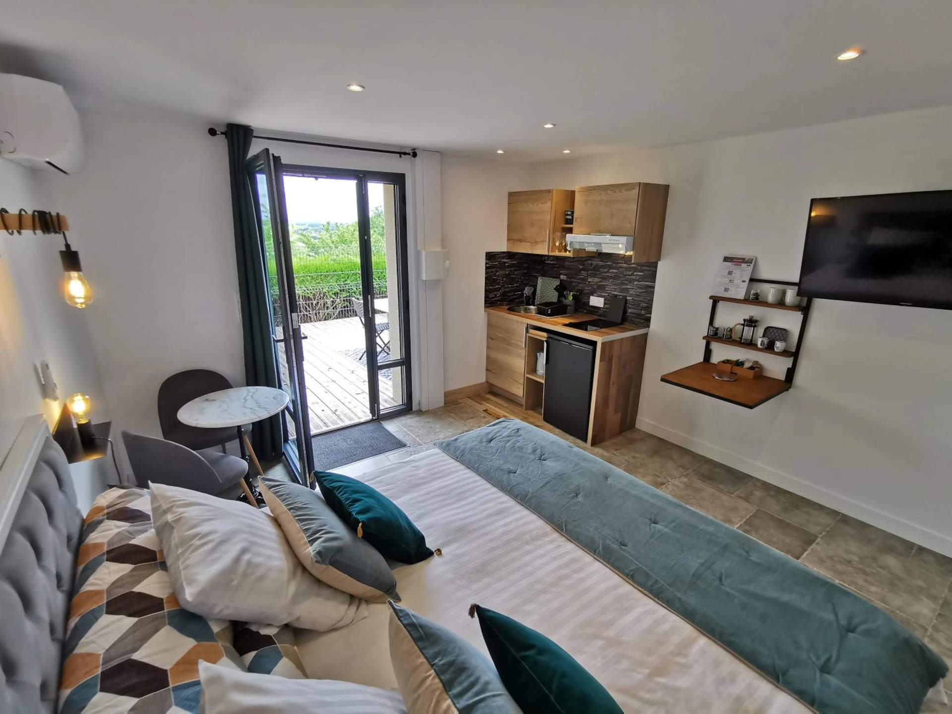 Chambre disponible pour un séminaire d'entreprise à Les Terrasses de Saumur - Hôtel & Appartements - Restaurant & Spa (Logis) - Saumur