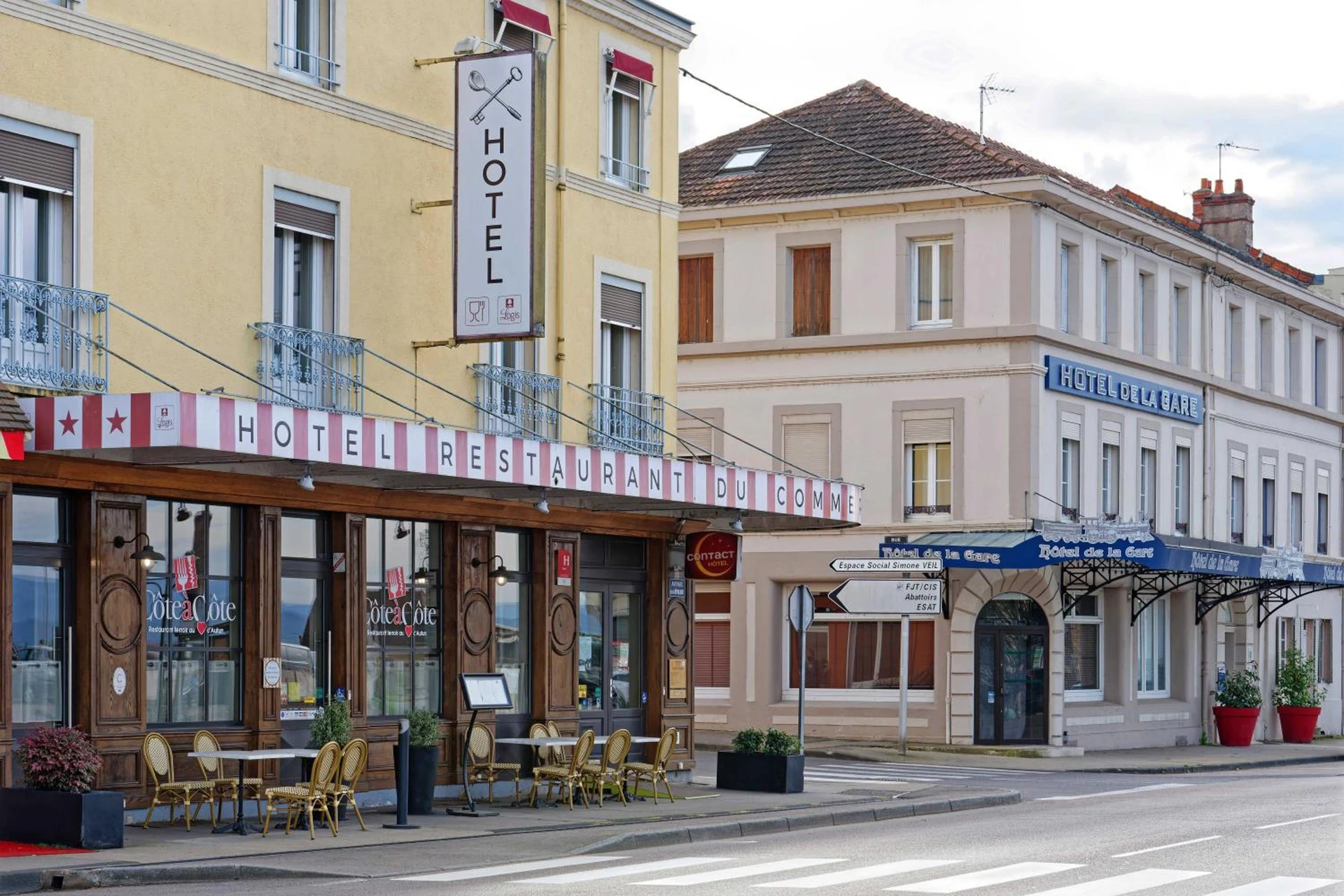 Chambre à Contact Hôtel du Commerce et son restaurant Côte à Côte - Organiser un séminaire d'entreprise à Autun