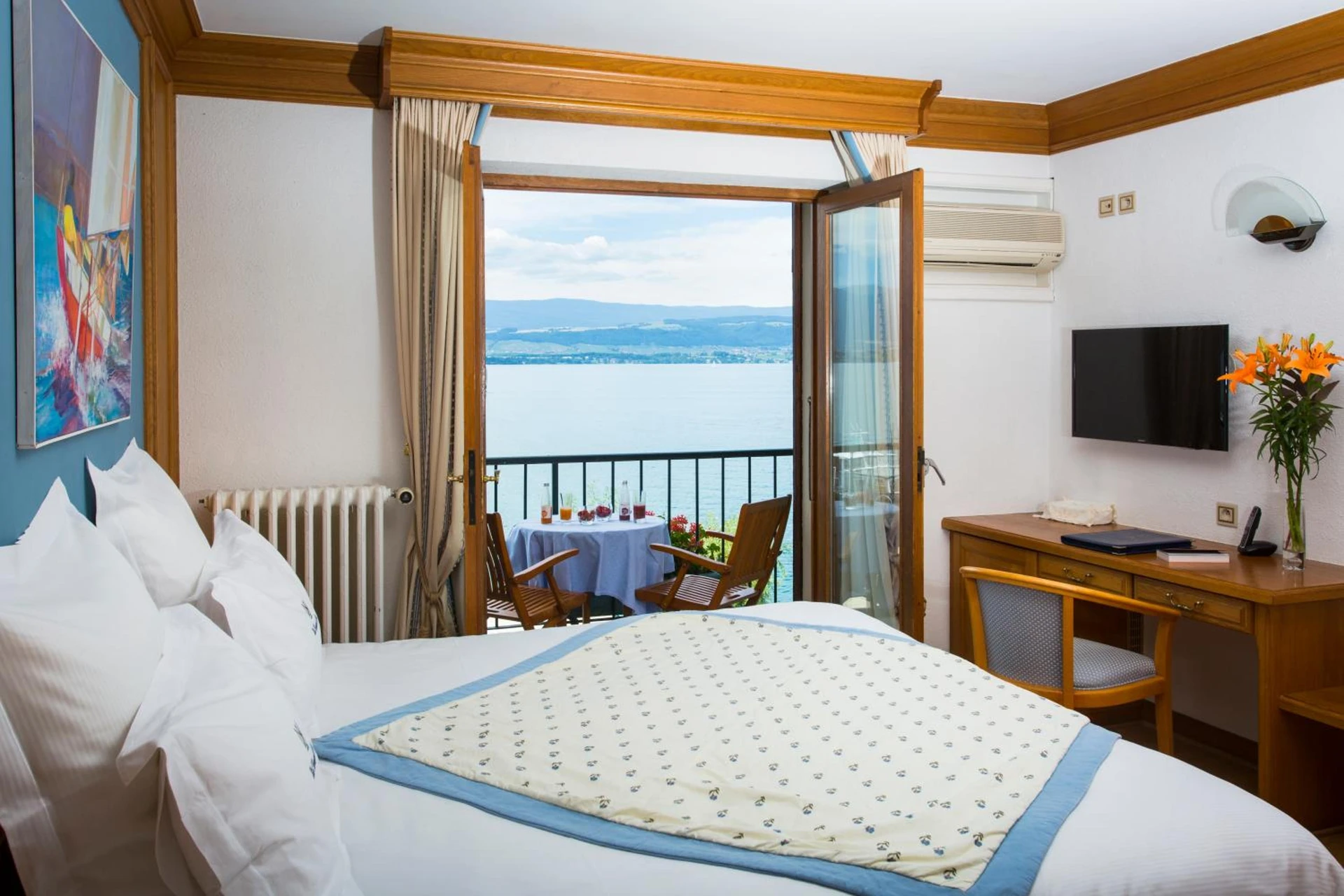 Chambre disponible pour un séminaire d'entreprise à Hôtel Restaurant Du Port - Yvoire