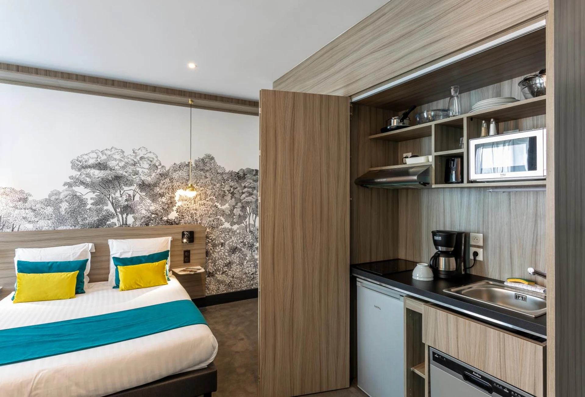 Chambre disponible pour un séminaire d'entreprise à Nemea Appart Hotel Paris Levallois - Levallois-Perret